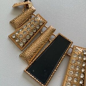 Gold and Black Statement Collar Necklace